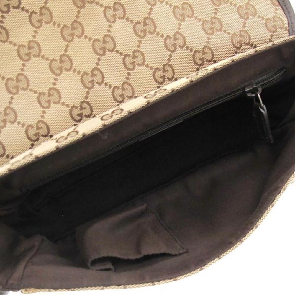 Gucci Messenger Bag Canvas Beige GG Shoulder Bag - Picture 3 of 4